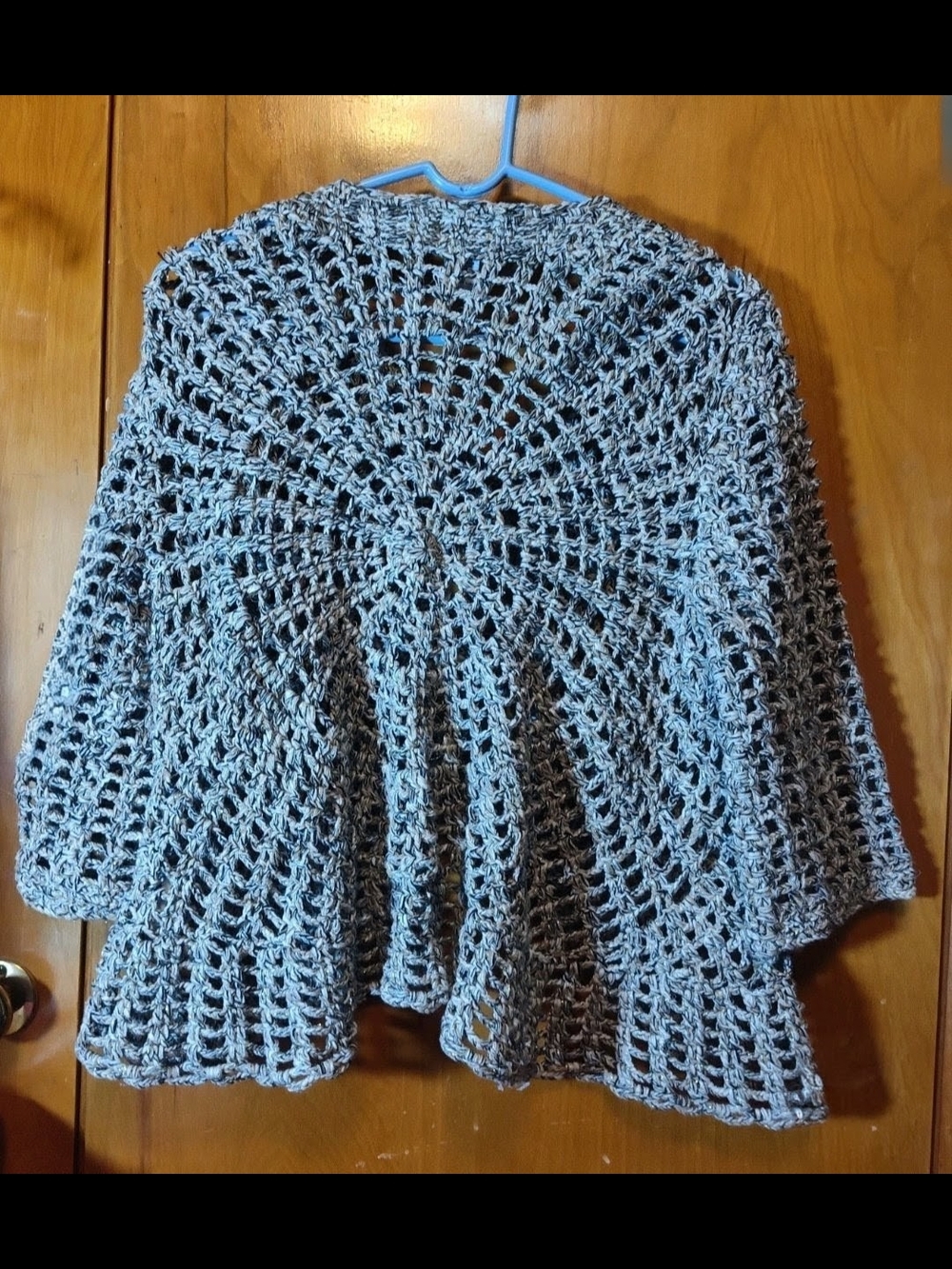 Ruby Rd. Open-Weave Gray Crochet Cardigan - Picture 2 of 2